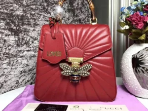 Gucci Queen Margaret AAA Replica Quilted Leather Backpack Red 476664